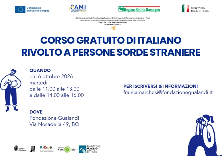 Laboratorio di italiano per sordi stranieri | martedì | 2026 2027