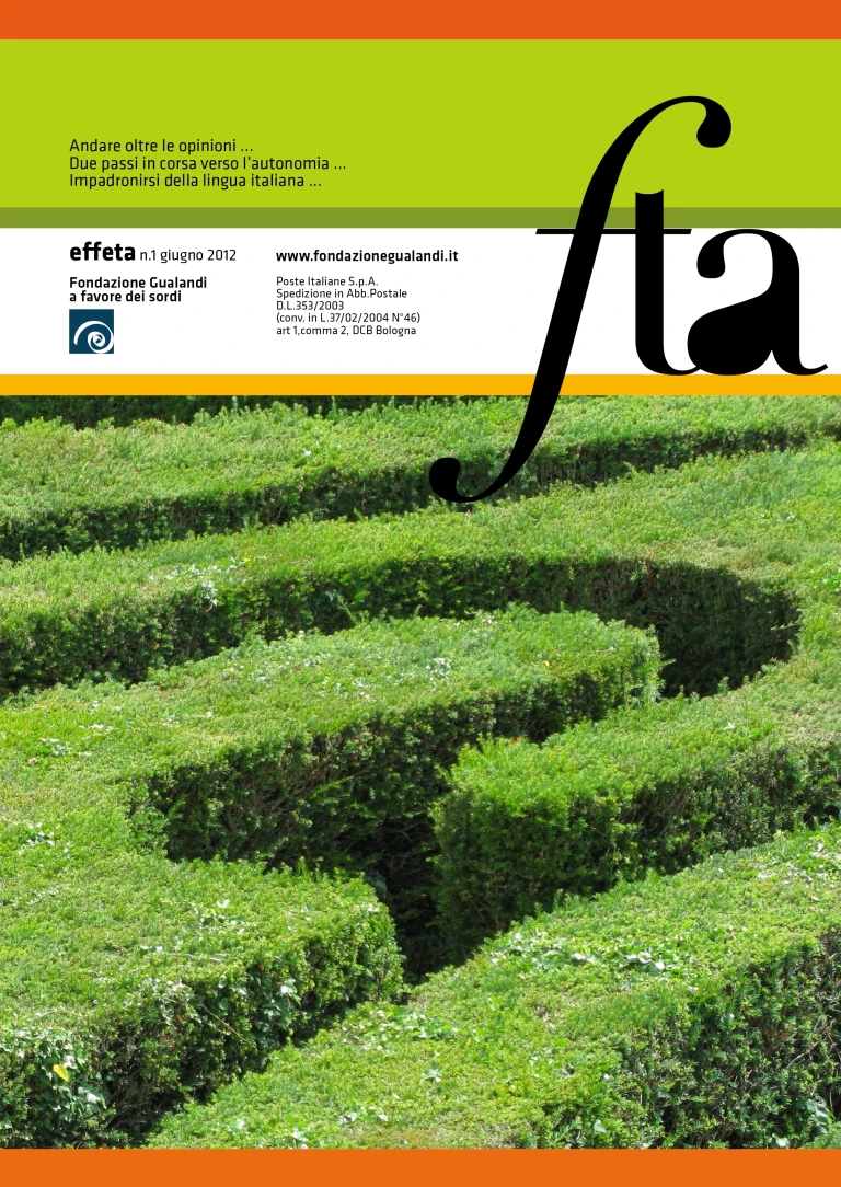 copertina di Effeta - n.1 2012