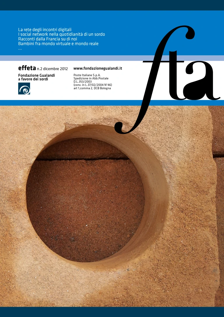 copertina di Effeta - n.2, 2012